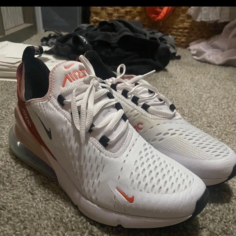 Nike Air Max 270 White and Black Sneakers
